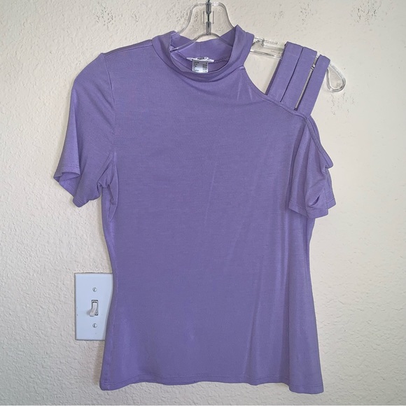 Like New! Venus Strappy One Cold Shoulder High Neck Top - Picture 3 of 14